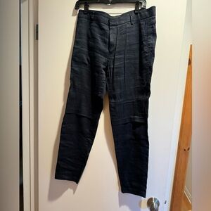 Vince navy linen trouser
